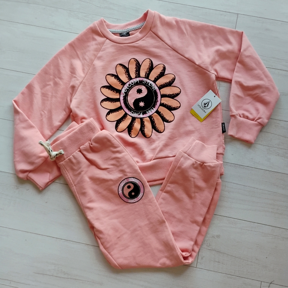 VOLCOM NEW Sugar Sweet Sweatshirt & Sweatpants Set